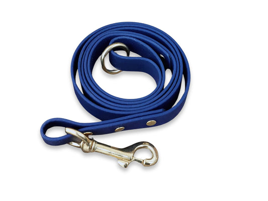 Navy Blue Waterproof Biothane Dog Lead – 1.2m Clip Leash for Dogs