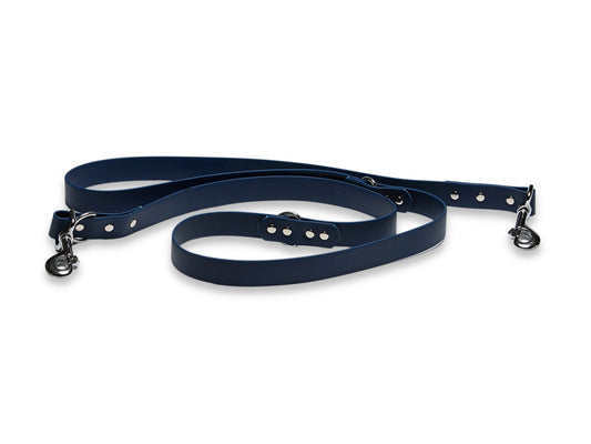 Navy Blue Waterproof Biothane Dog Training Lead – Adjustable 1.9m Leash