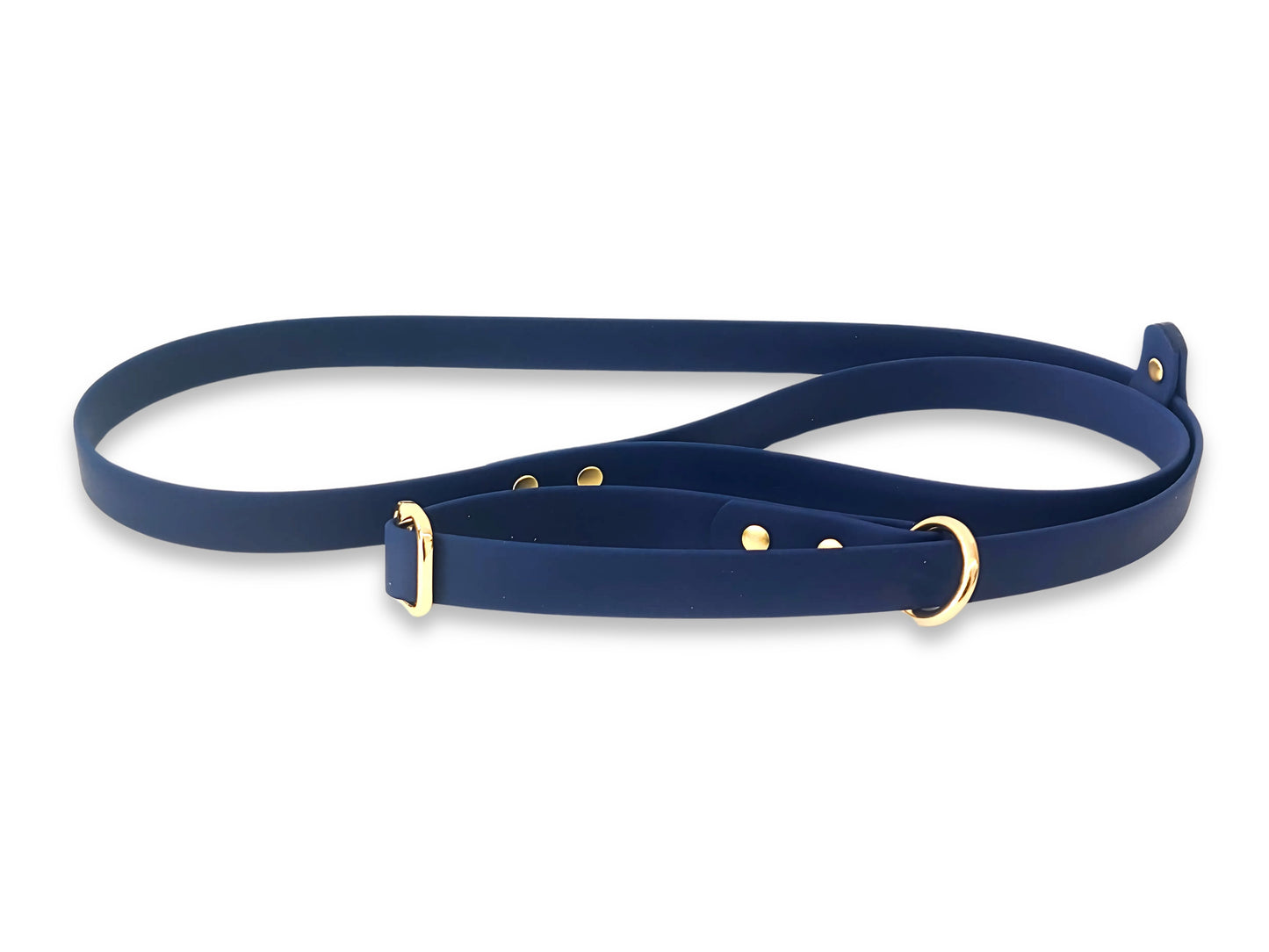 Navy waterproof Biothane dog slip lead, handmade in the UK and built to last