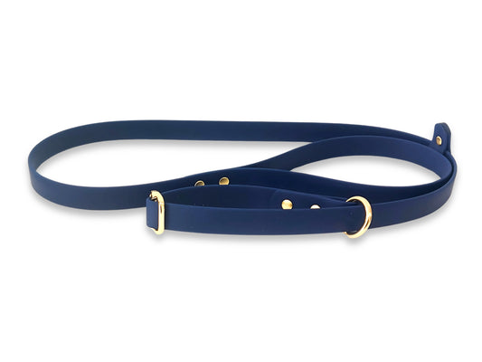 Navy waterproof Biothane dog slip lead, handmade in the UK and built to last