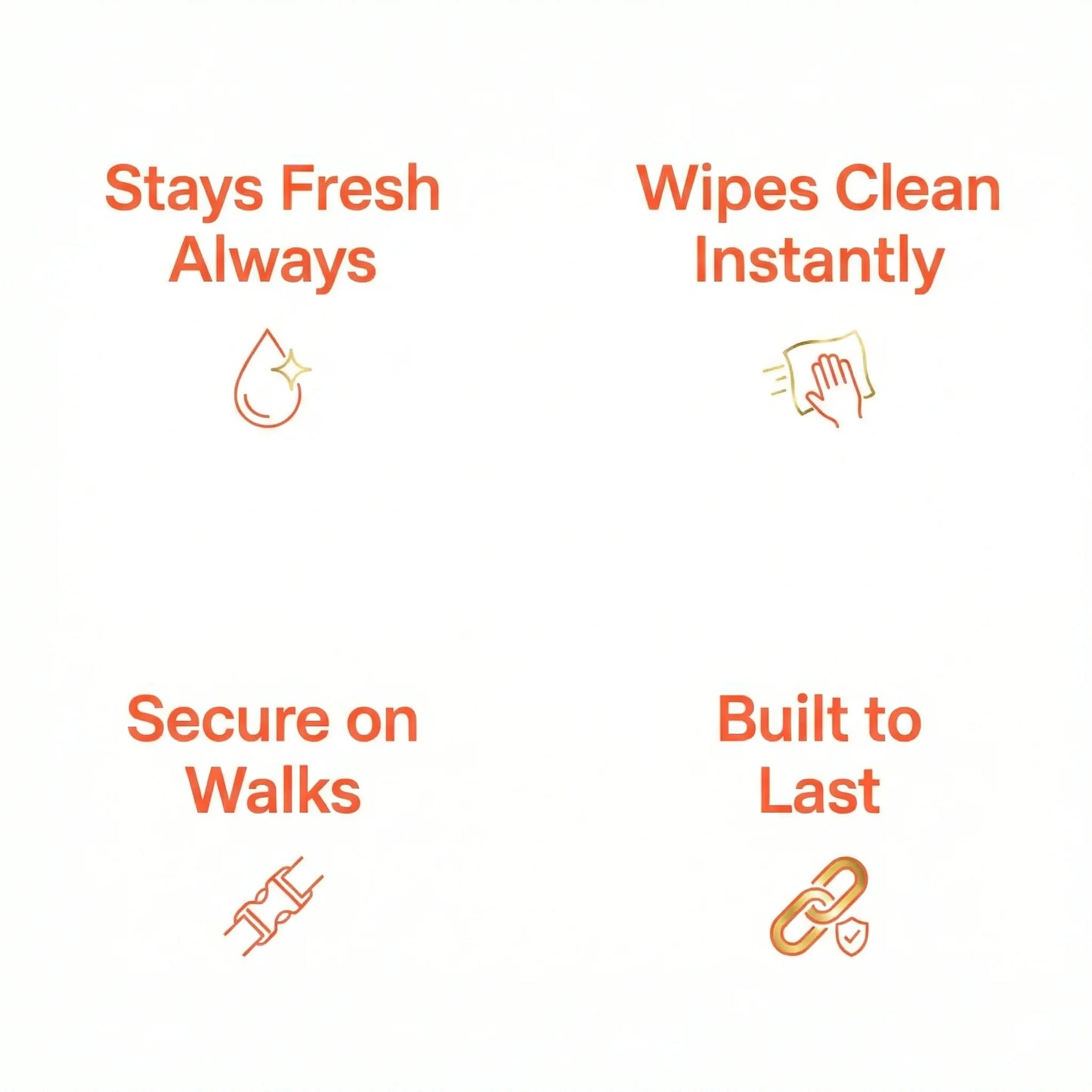 Neon Orange Waterproof Biothane Metal Clasp Dog Collar