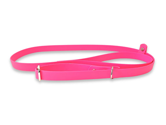 Neon Pink waterproof Biothane dog slip lead, bright and durable for daily use