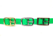 Neon Green & Neon Orange Multicolour Waterproof Biothane Buckle Dog Collar