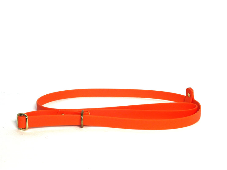 Neon Orange Waterproof Biothane Dog Slip Lead Handmade in Yorkshire