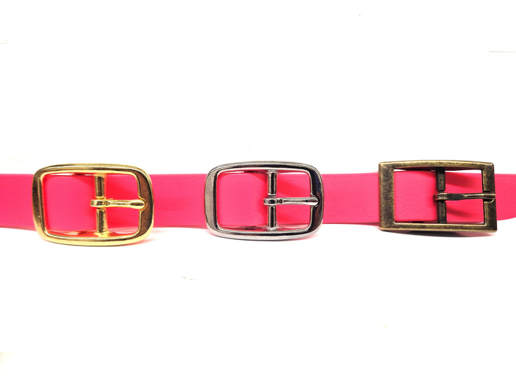 Neon Pink Waterproof Biothane Buckle Dog Collar