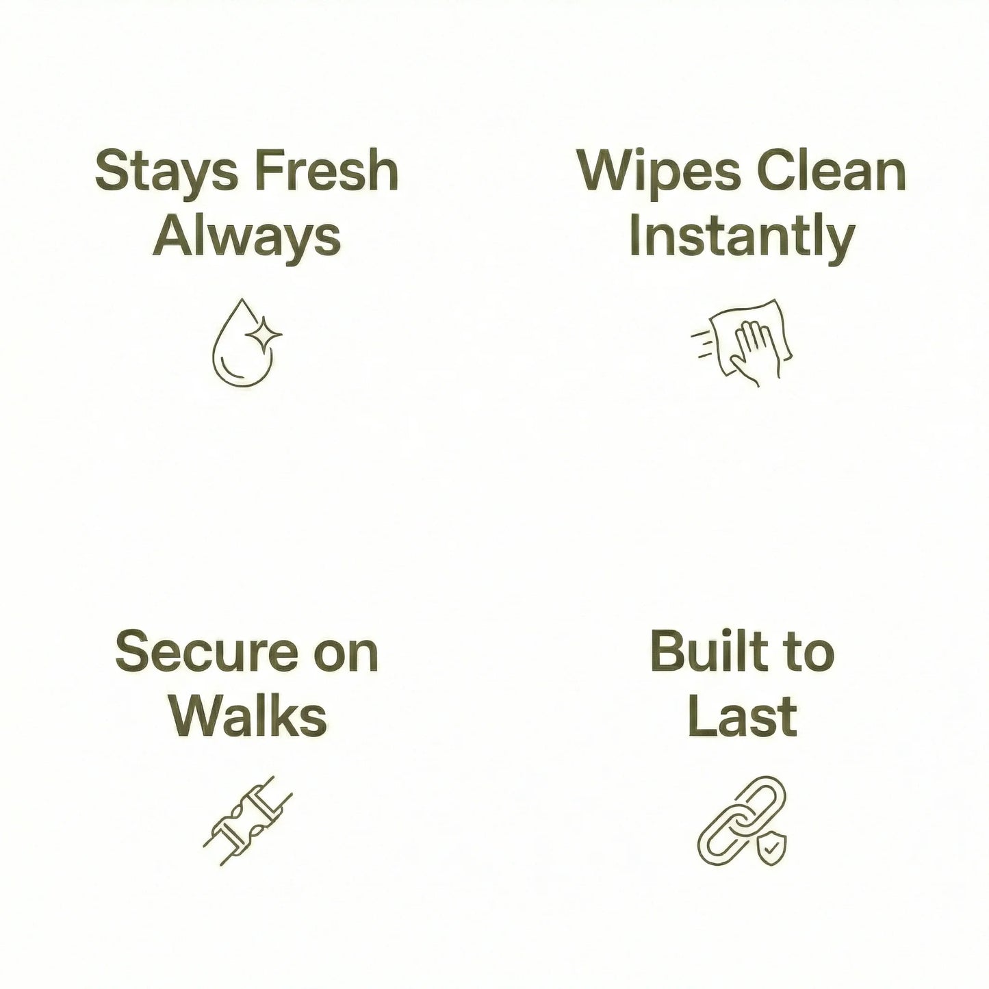 Olive Waterproof Biothane Metal Clasp Dog Collar