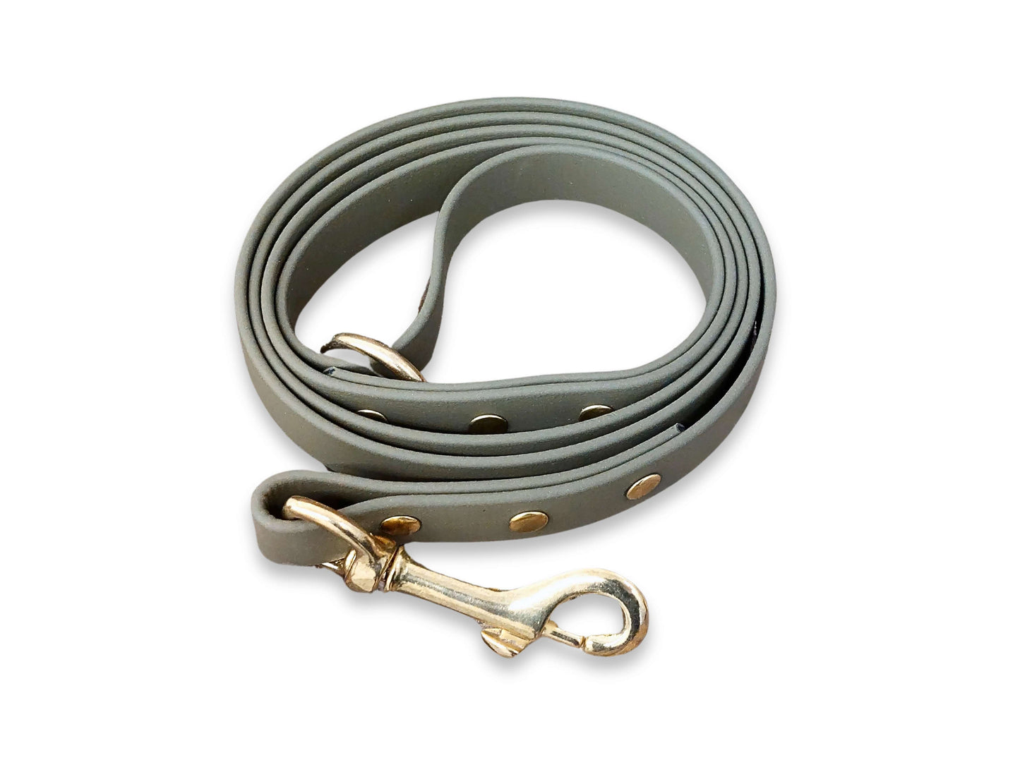 Olive Green Dog Clip Lead – Subtle Waterproof Biothane Leash for Dogs