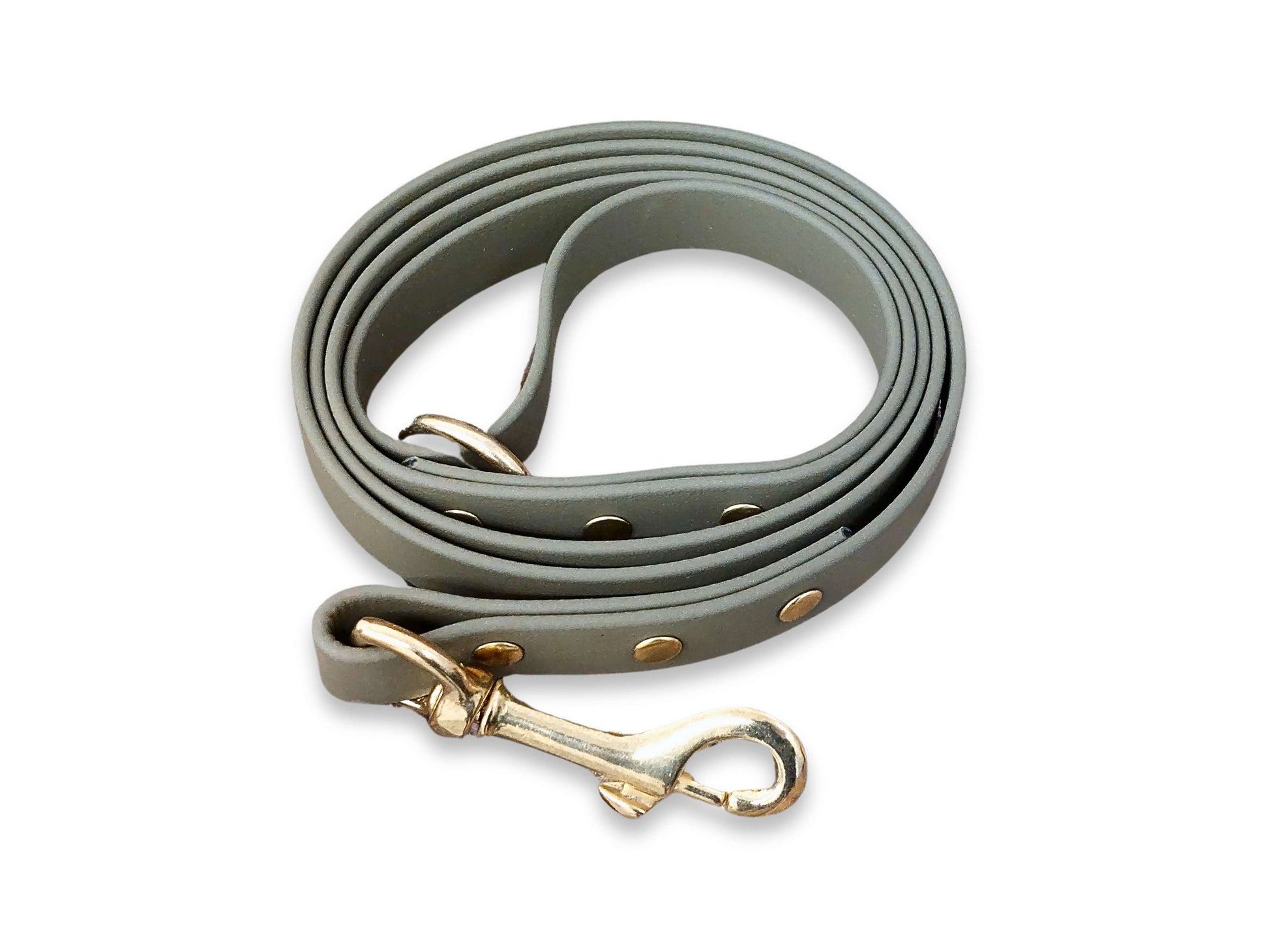Olive Green Dog Clip Lead – Subtle Waterproof Biothane Leash for Dogs