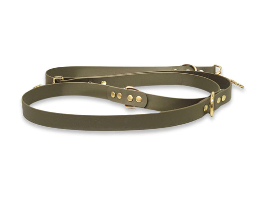 Olive Dog Training Lead – Adjustable Waterproof Leash for Working Dogs