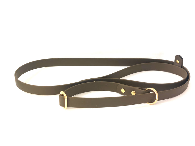 Olive Waterproof Biothane Dog Slip Lead Handmade in Yorkshire