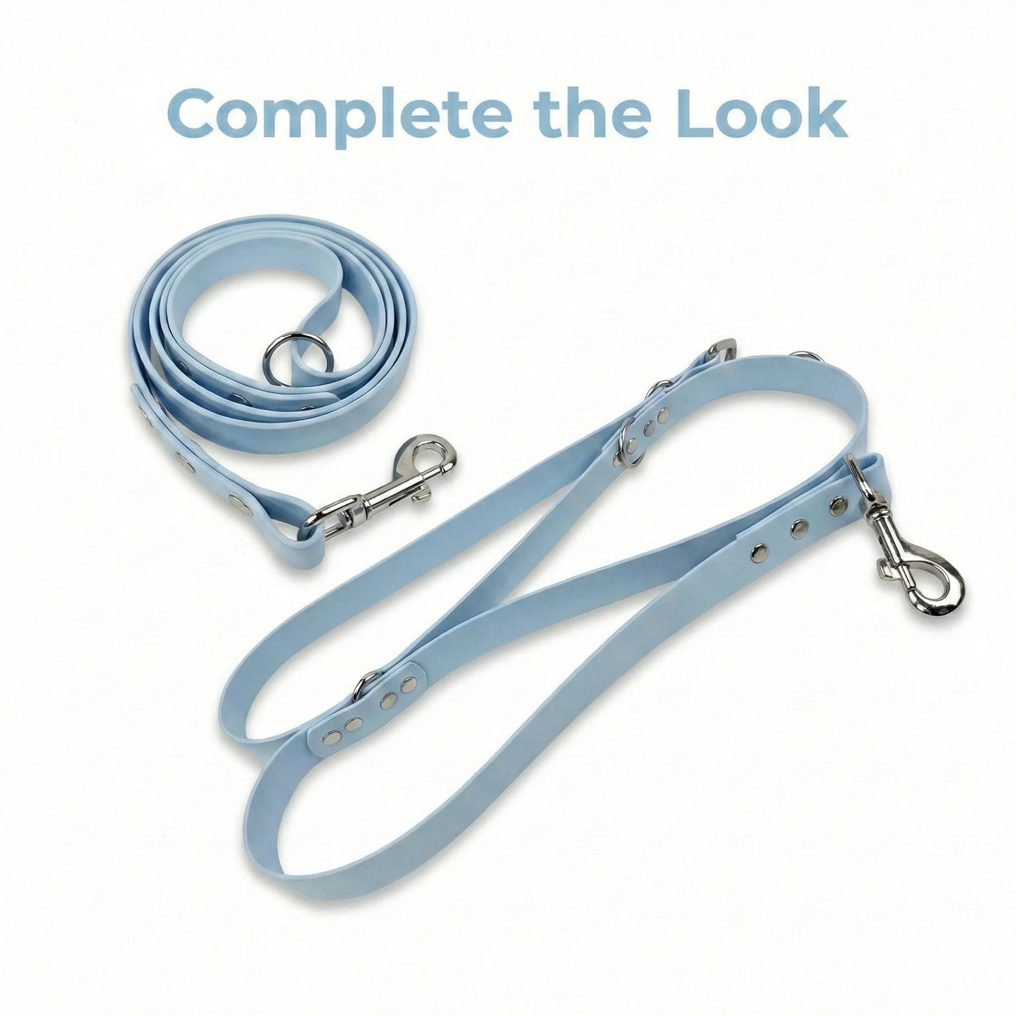 Pastel Blue Waterproof Biothane Buckle Dog Collar - Collared Creatures LTD