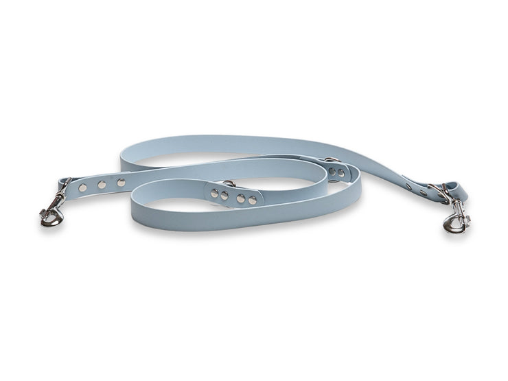 Pastel Blue Waterproof Biothane Dog Training Lead – Adjustable 1.9m Leash