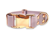 Pastel Pink Biothane dog collar with metal clasp – water-resistant, wipe-clean and mould-resistant – by Collared Creatures