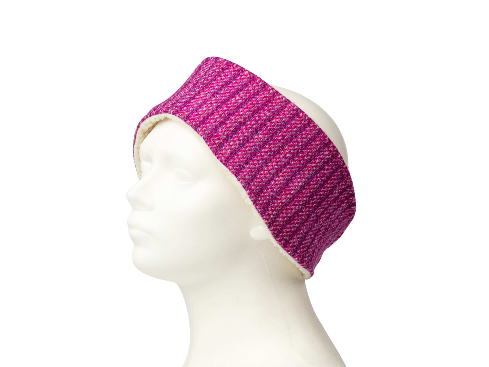 Pink Koana Harris Tweed headband