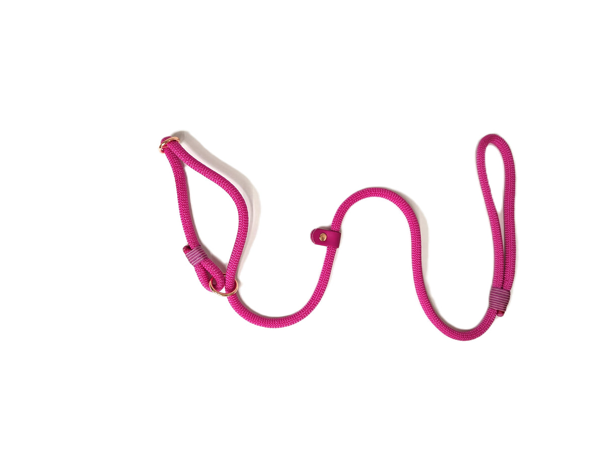 Pink Rope Dog Lead Passion Pink Rope Dog Lead | Luxury UK Handmade – Collared Creatures