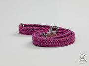 Collared Creatures Pink Kaona Buckle Fastening Harris Tweed Luxury Dog Lead