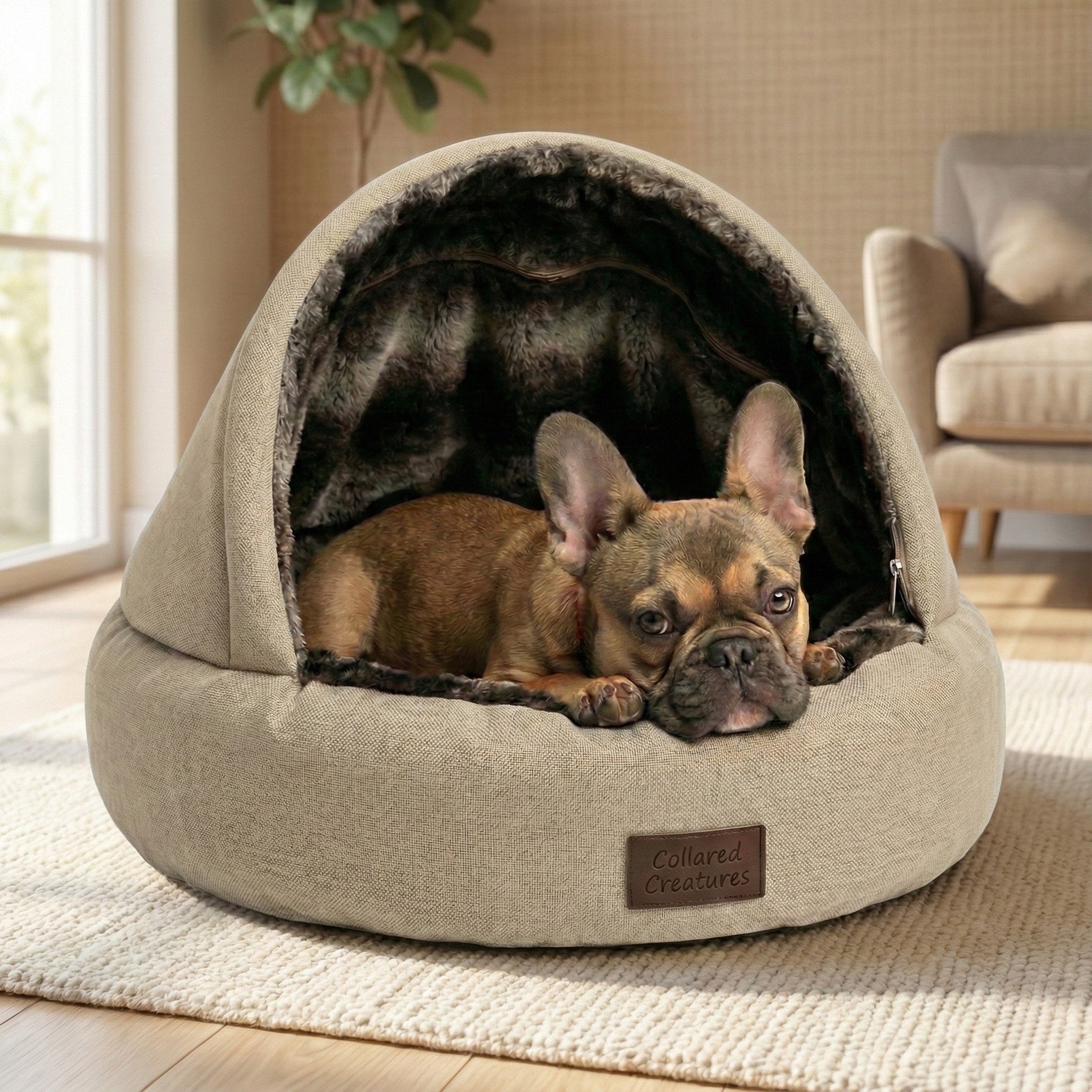casual dress up dog bed P.L.A.Y. - Houndstooth Lounge Bed - Medium