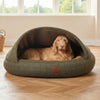 Green Tweed Deluxe Comfort Cocoon Dog Bed