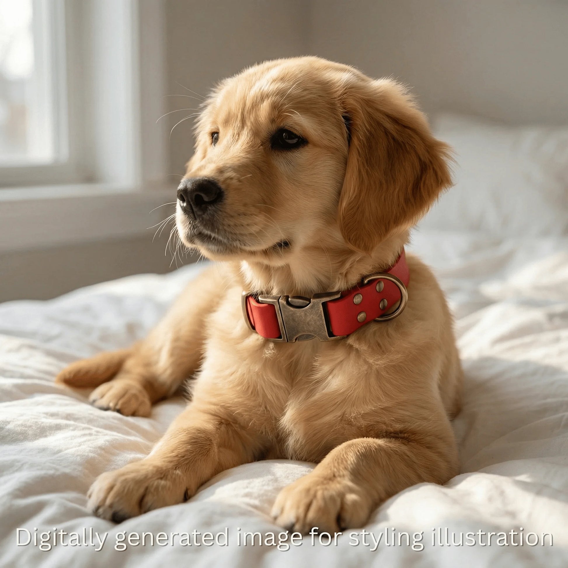 Red Waterproof Biothane Metal Clasp Dog Collar - Collared Creatures LTD