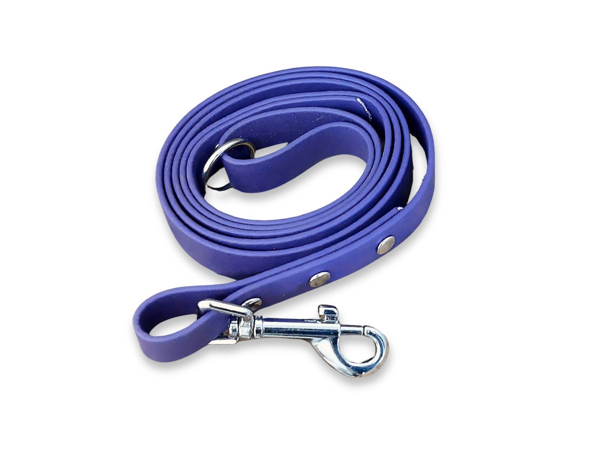 Deep Violet Biothane Dog Lead – Waterproof, Wipeable & Handmade in UK