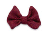 Raspberry & Coral Herringbone Luxury Harris Tweed Dog Bow Tie