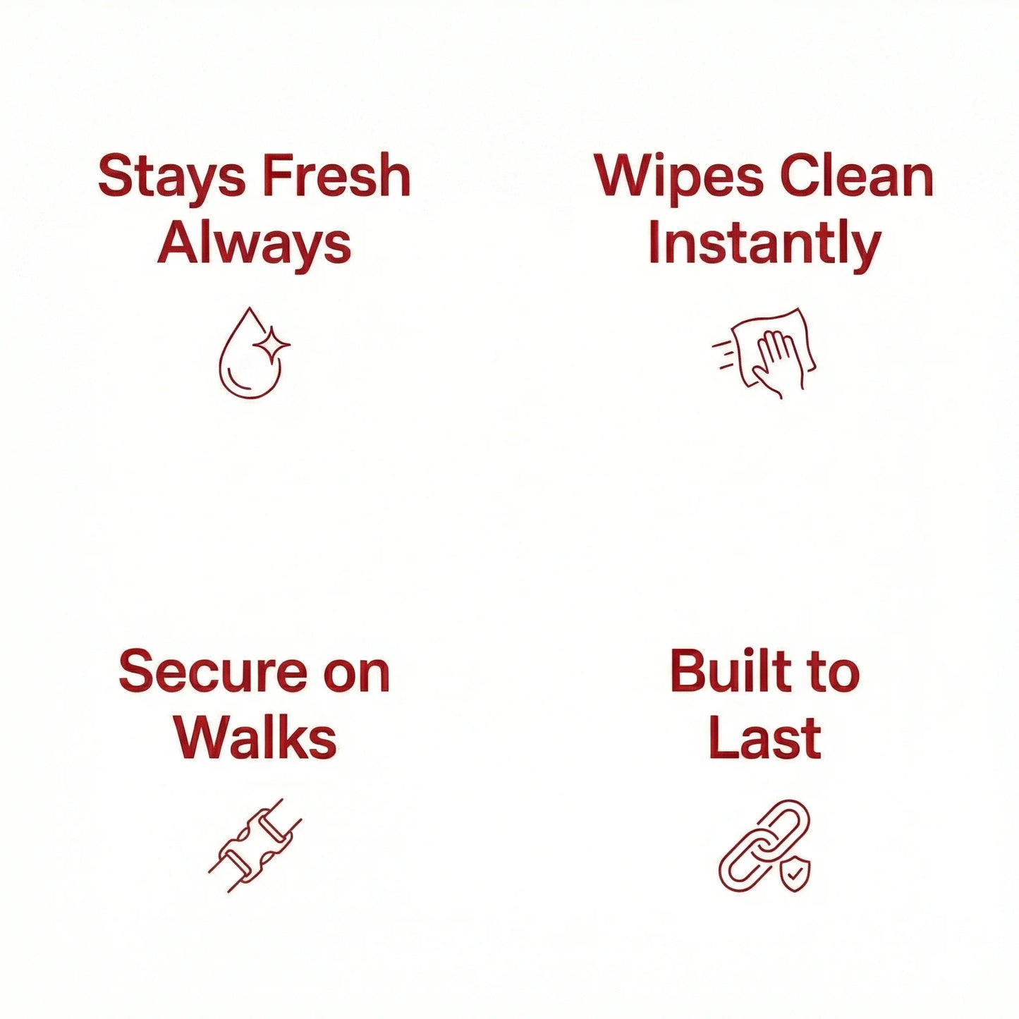 Red Waterproof Biothane Metal Clasp Dog Collar - Collared Creatures LTD