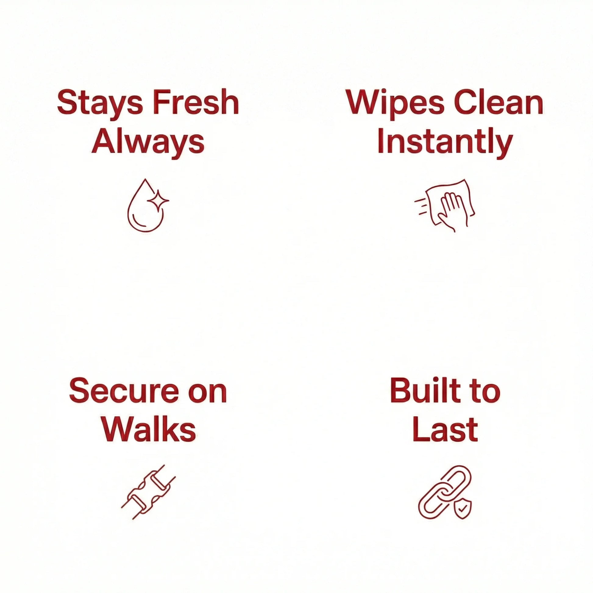 Red Waterproof Biothane Metal Clasp Dog Collar - Collared Creatures LTD