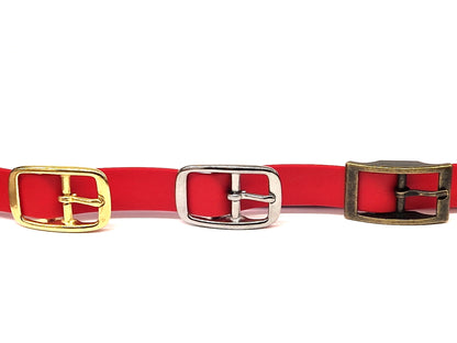 Rotes wasserdichtes Biothane Hundehalsband mit Schnalle