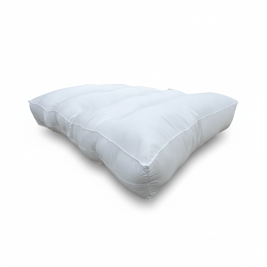 White pillow on a white background