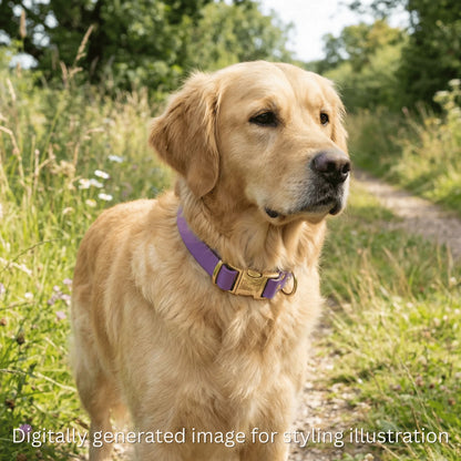 Amethyst Waterproof Biothane Metal Clasp Dog Collar - Collared Creatures LTD