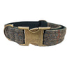 Abraham Moon Rosa Myrtle Check Luxury Dog Collar