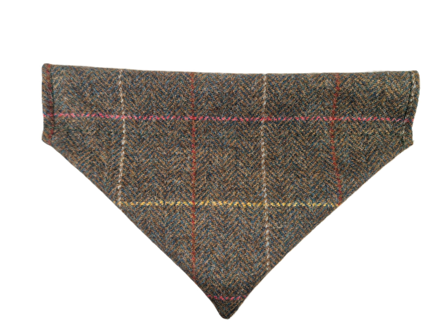 Tweed patterned fabric on a white background