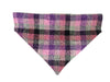 Rose & Amethyst check Luxury Harris Tweed Dog Bandana