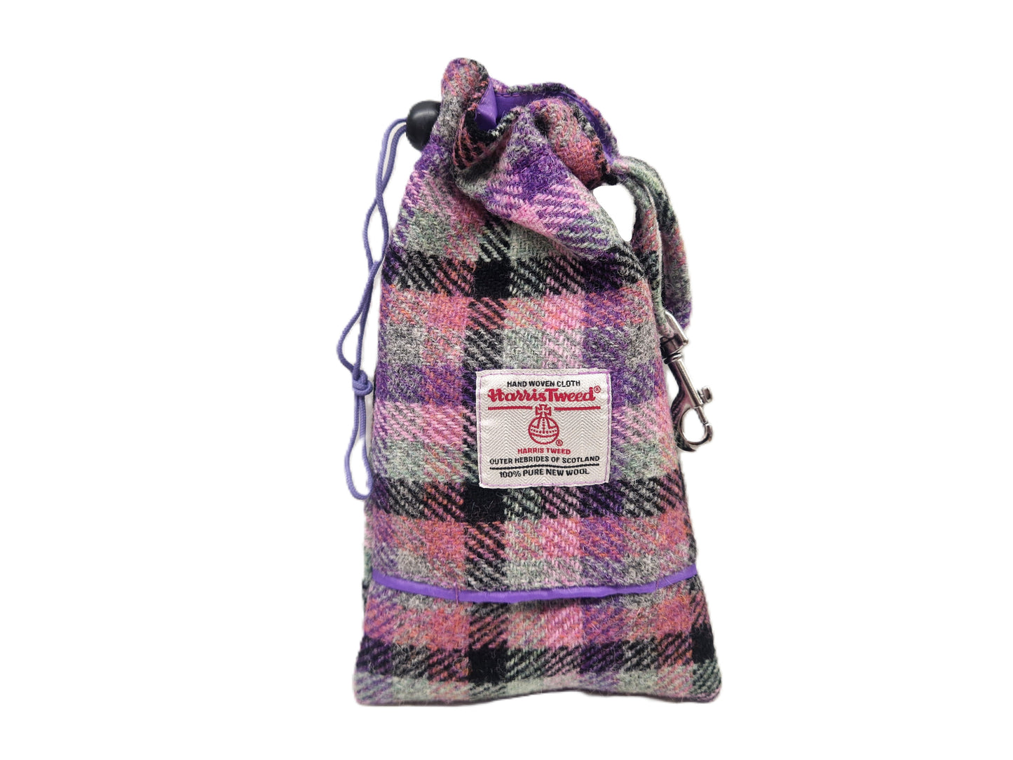 rose & amethyst harris tweed treat bag