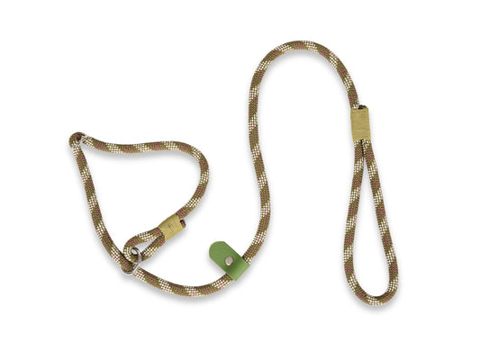 Scottish Tweed handmade rope dog lead with slip or clip fastening option