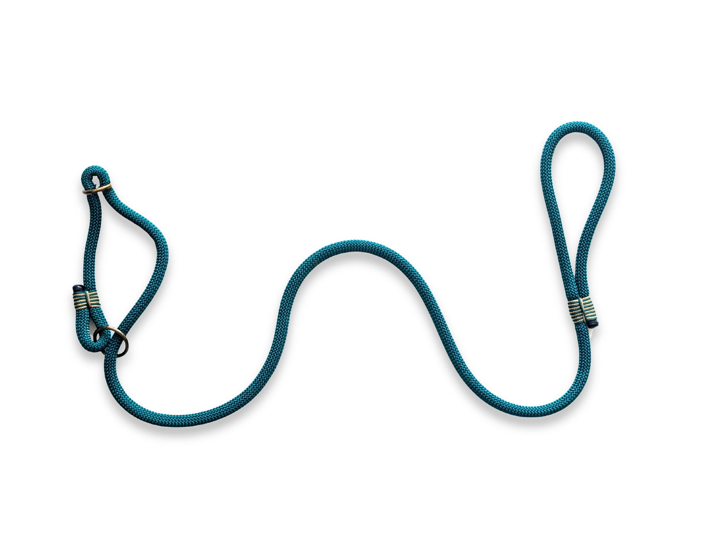 Seaweed green handmade rope dog lead with slip or clip option