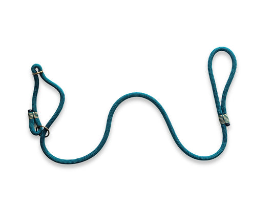 Seaweed green handmade rope dog lead with slip or clip option