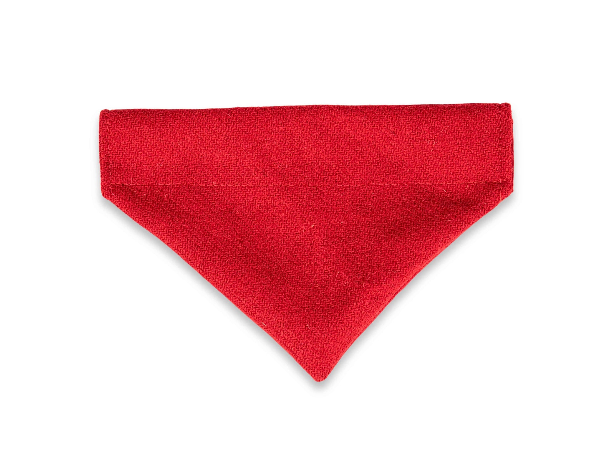 Simply red Harris Tweed dog bandana