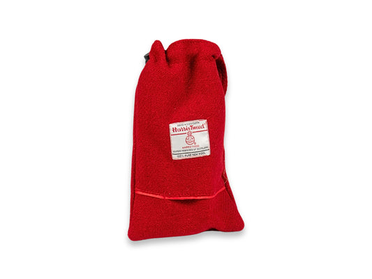 Simply Red Harris Tweed dog treat bag with built-in poop bag dispenser