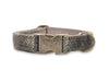Stone Check Luxury Harris Tweed Dog Collar