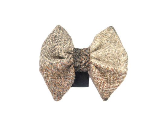 Collared Creatures Stone Check Luxury Dog Bow Tie