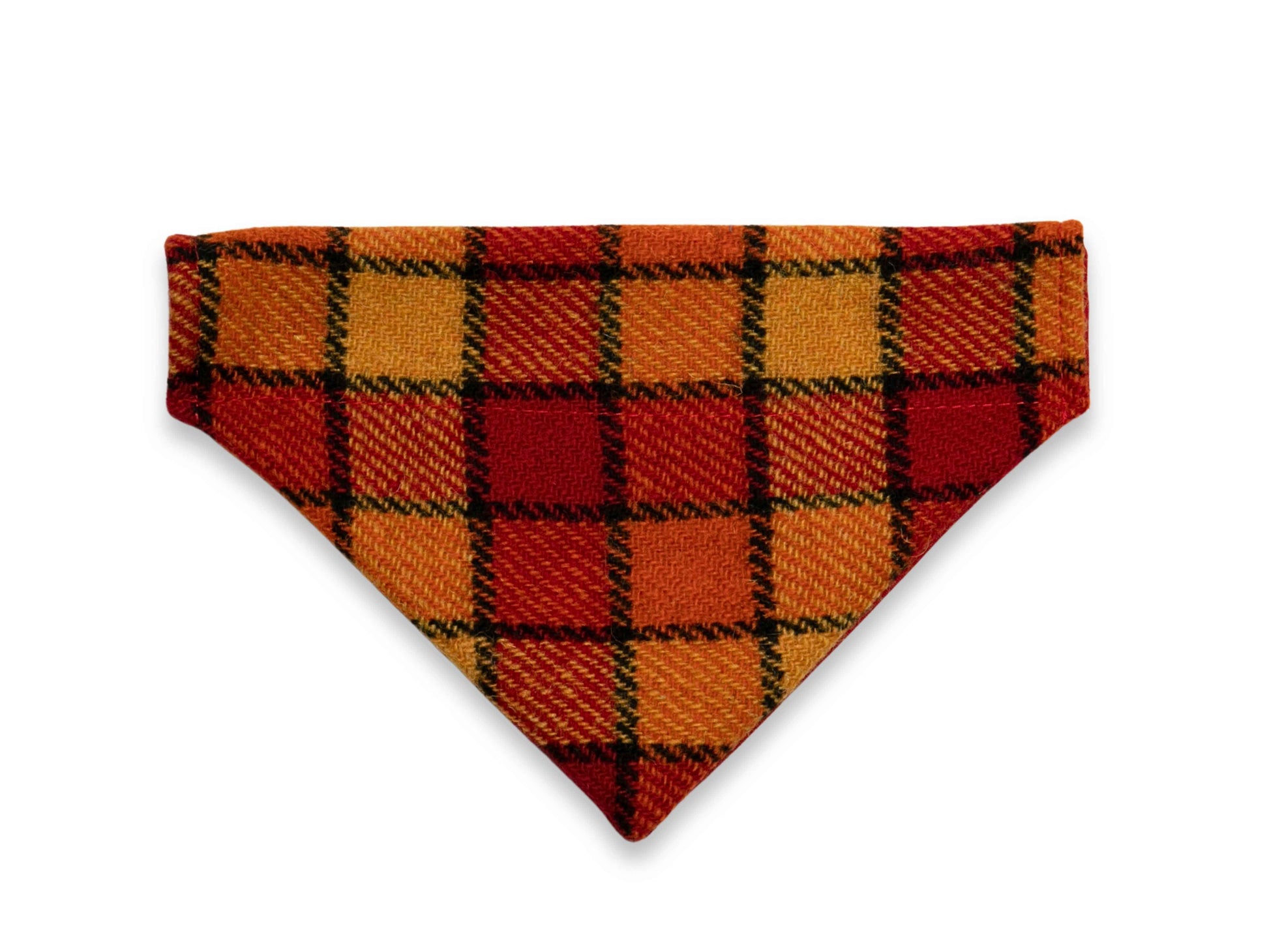 Sunset check Harris Tweed dog bandana