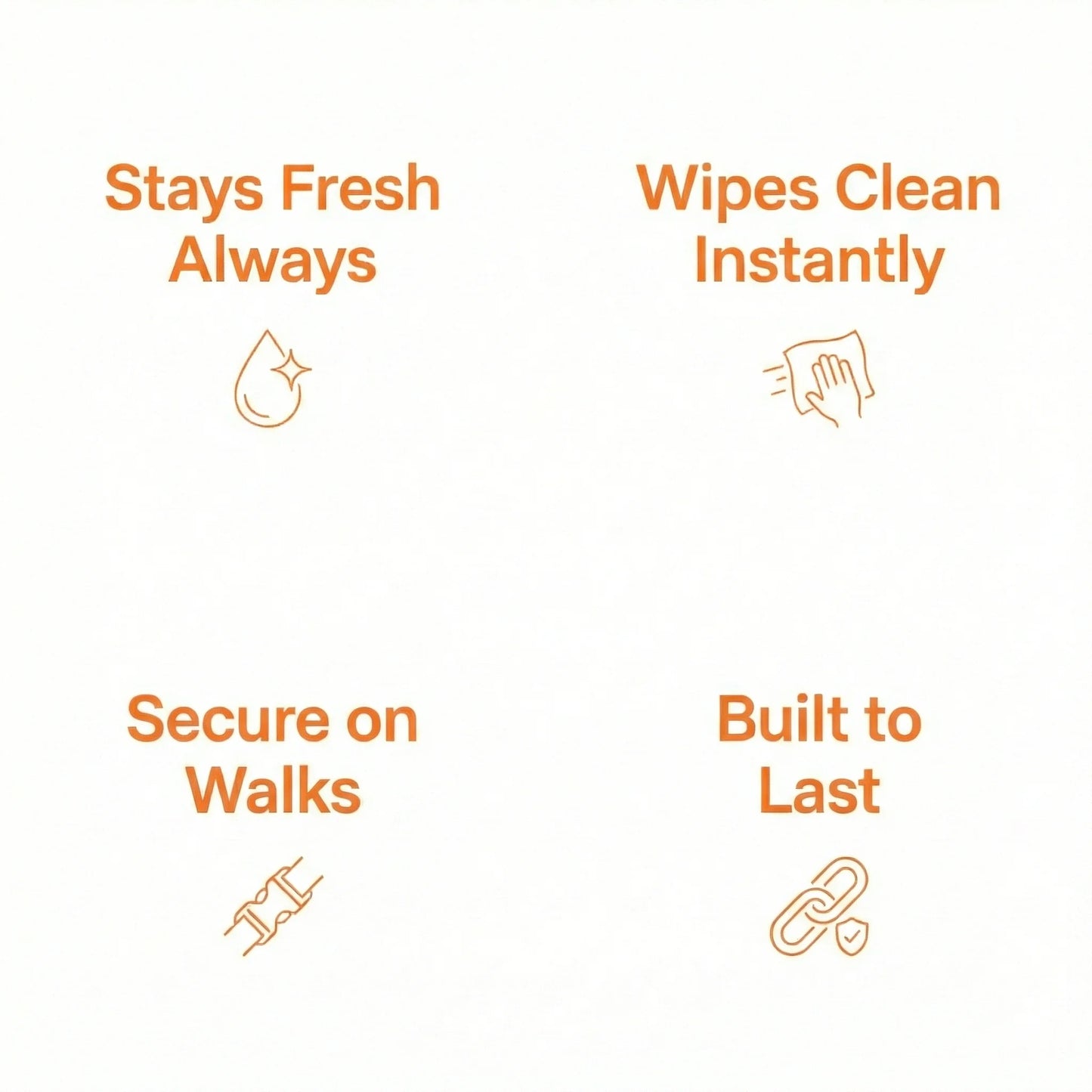 Tangerine Waterproof Biothane Metal Clasp Dog Collar