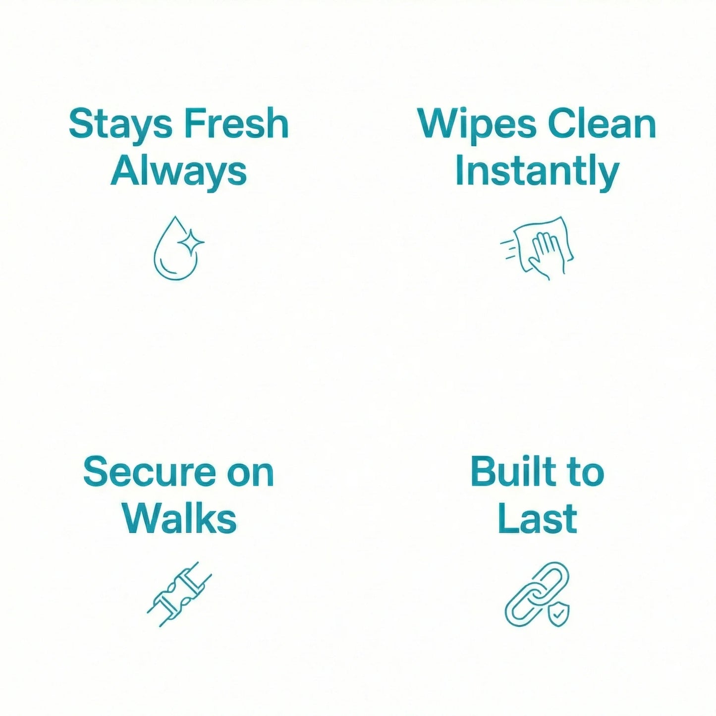 Teal Waterproof Biothane Metal Clasp Dog Collar