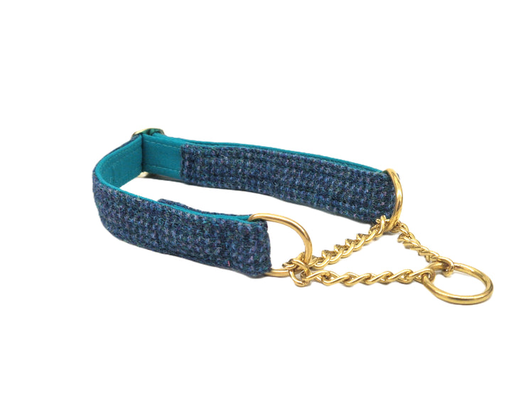 Teal with a touch of Blue - Martingale / Half Choke Luxury Dog Collar
