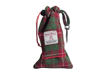 Christmas Check Harris Tweed Dog Collar