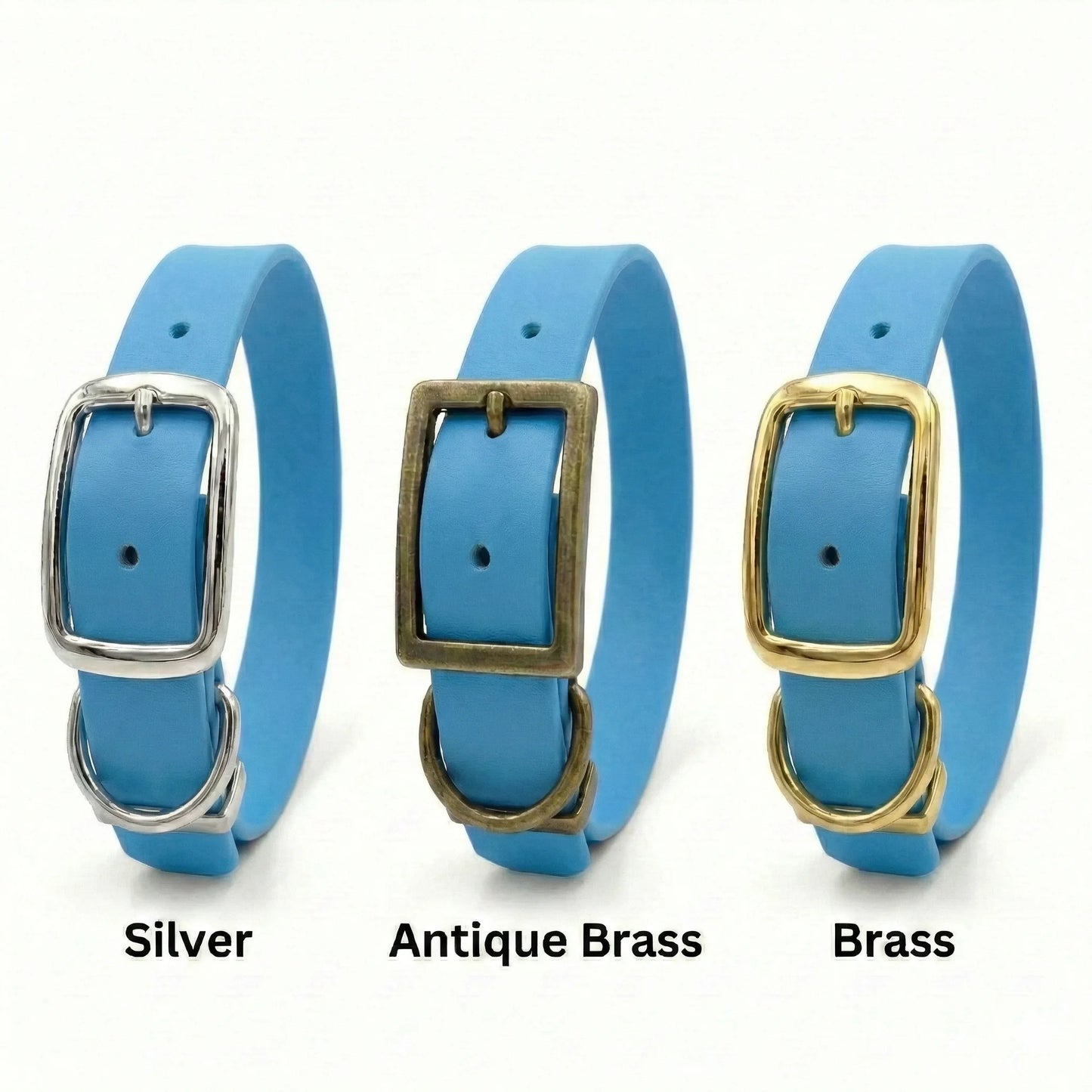 Turquoise Waterproof Biothane Buckle Dog Collar - Collared Creatures LTD