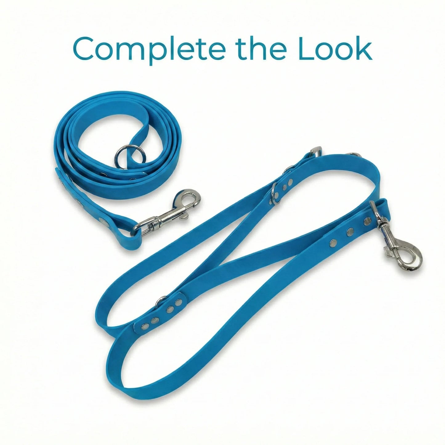 Turquoise Waterproof Biothane Metal Clasp Dog Collar