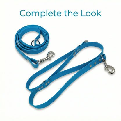 Turquoise Waterproof Biothane Metal Clasp Dog Collar