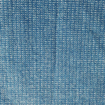 Close-up of blue textured fabric pattern